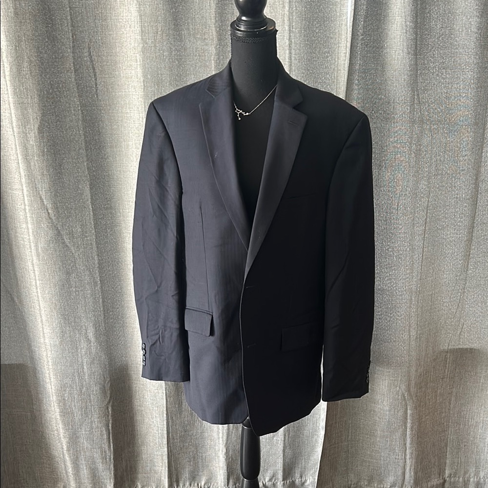 Tasso Elba Black Sport Coat with Structured Shoulders
